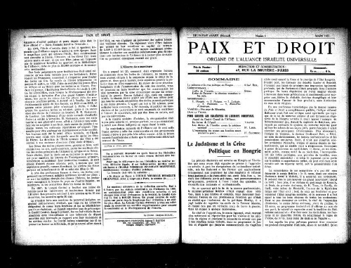 Paix et Droit.  (01/03/1922)